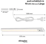 Oktaplex lighting LED Unterbauleuchte Aluminium Unterschranklampe K&uuml;che 57,5cm...