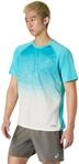Laufshirt ASICS "ROAD FADE SS TOP", Herren, Gr. L, energy aqua, Obermaterial: 100%