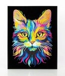 BrainBox Spiel DIAMOND DOTZ - Diamond Painting Neon Katze