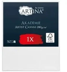 Artina Keilrahmen Akademie Leinwand, 50x60cm, Wei&szlig;, FSC, 100% Baumwolle, 280...