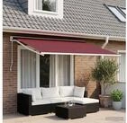 vidaXL Markise vidaXL Markisenersatzstoff Bordeauxrot 250 x 200 cm Polyester