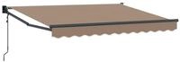 vidaXL Markise Ausziehbare Markise Taupe 3,5 x 2 m Polyester und Metall (1-St)