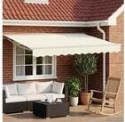 vidaXL Markise vidaXL Elektrische ausziehbare Markise Creme und Wei&szlig; 3,5 x 2,5...