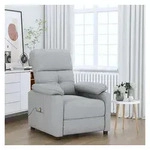 vidaXL Massagesessel Massagesessel Hellgrau Stoff (1-St) grau