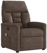 vidaXL Sessel Massagesessel Braun Mikrofasergewebe (1-St)