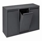 relaxdays M&uuml;lltrennsystem M&uuml;lleimer 3 F&auml;cher 3x10 l, Anthrazit