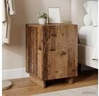 vidaXL Nachtkommode vidaXL Nachttisch Altholz 33,5 x 34,5 x 50 cm Holzwerkstoff