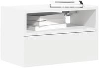 vidaXL Nachtkommode vidaXL Wand-Nachttische 2 Stk. Wei&szlig; 45x26x28,5 cm