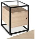 tectake Nachttisch Couchtisch mit Glasplatte, h&ouml;henverstellbar, 40 x 43 x 60,5...