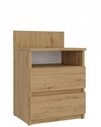 MAGOWA Nachttisch M1 MODERNER NACHTTISCH / SCHRANK MIT 2 SCHUBLADEN (1 Tisch),...