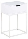 ACTONA GROUP Nachttisch Mitra, Nachttisch, Nachtschrank mit 1 Schublade, Weiss...