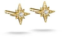 THOMAS SABO Paar Ohrstecker Stern-Optik gelbgoldfarben, mit Zirkonia (synth)