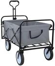 vidaXL Bollerwagen 94 x 53 x 99 cm Bollerwagen Handwagen Klapp-Handwagen Grau