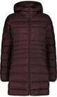 Steppmantel CMP "WOMAN PARKA ZIP HOOD", Damen, Gr. 36, braun (schwarz berry),