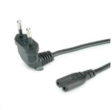 ROLINE Netzkabel Euro-Stecker (abgewinkelt) auf C7, 2pol. Stromkabel,...