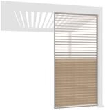 Weide Pavillonseitenteil Horizontale Lamellenwand drehbar Holzoptik f&uuml;r...