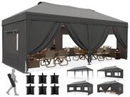 LuxusKollektion Faltpavillon Faltpavillon 3x6m Grau wasserdicht mit...