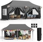 LuxusKollektion Faltpavillon Pavillon 3x6 Grau 6 Seitenw&auml;nde