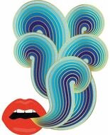 abrams&chronicle Puzzle GALISON Shape Metallic Puzzle Jonathan Adler: Lippen 750