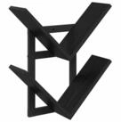 vidaXL Regal Wandregal Schwarze Eiche 43 x 15 x 47 cm Holzwerkstoff, 1-tlg.