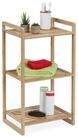 relaxdays Regal Bambusregal mit 3 Ablagen, 1-tlg.