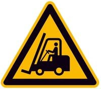 SafetyMarking Warnschild, Alu gepr&auml;gt Flurf&ouml;rderzeuge SL315mm