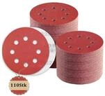 LuxusKollektion Schleifscheibe Schleifpapier 125mm Klett 8 Loch 320 K&ouml;rnung 110