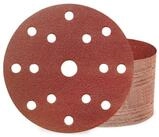 LuxusKollektion Schleifscheibe Schleifpapier 150mm Klett 15 Loch 80 K&ouml;rnung 50