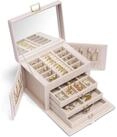 LuxusKollektion Schmuckkasten Schmuckk&auml;stchen Gro&szlig; mit 4 Ebenen,...
