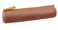 Rhodia Organizer rundes Schlamperm&auml;ppchen 21,5x&Oslash;5cm Kunstleder Rose 319002C,...