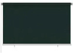 Rollo Au&szlig;enrollo 245 (B)x140 (H) cm Dunkelgr&uuml;n HDPE, vidaXL