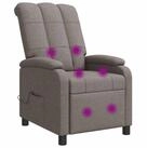 vidaXL Sessel Massage Relaxsessel Taupe Stoff (1-St)