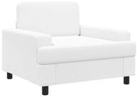vidaXL Sessel Sessel Wei&szlig; Stoff (1-St)