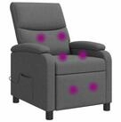 vidaXL Sessel Massage Relaxsessel Dunkelgrau Stoff (1-St)