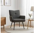 vidaXL Sessel vidaXL Sessel Dunkelgrau Cordstoff