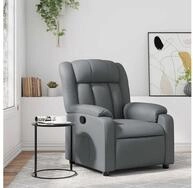 vidaXL Relaxsessel, Sessel Grau Kunstleder