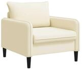 vidaXL Sessel XL-Sessel Creme Samt (1-St)