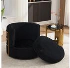 OKWISH Polsterstuhl Loungesessel Drehstuhl (mit verstecktem Stauraum,
