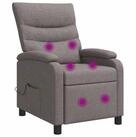 vidaXL Sessel Massage Relaxsessel Taupe Stoff (1-St)