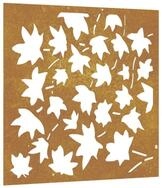 vidaXL Wandbild Garten-Wanddeko 55x55 cm Cortenstahl Ahornblatt-Design, (1 St)