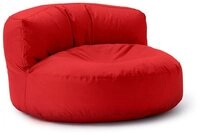 Lumaland Sitzsack Round Sofa Sitzkissen Bean Bag Couch Lounge, inkl. R&uuml;ckenlehne