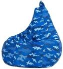 icon Sitzsack Sessel mit R&uuml;ckenlehne Camouflage, Sitzsack XXL, Gaming...