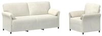 vidaXL Sofa Sofa Set 2 stk. Creme Samt, 2 Teile