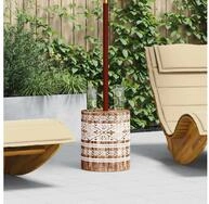 vidaXL Schirmhalter Sonnenschirmst&auml;nder 23 kg Wei&szlig; gewaschen Massivholz