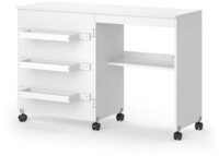 Vicco Schreibtisch Carmen, Wei&szlig;, 118.5 x 79.5 cm mit 3 Regalen (1-St)