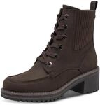 Schn&uuml;rstiefelette MARCO TOZZI, Damen, Gr. 36, braun (dunkelbraun), Nubuklederimitat,