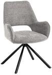 Beautysofa Drehstuhl TREO Esszimmerstuhl mit Armlehnen (Polsterstuhl, Raven...