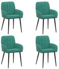 vidaXL Esszimmerstuhl Esszimmerst&uuml;hle 4 stk. Samt T&uuml;rkis 56,5 x 50 x 85 cm (4...