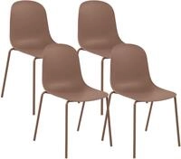 CLP Esszimmerstuhl Hardin (4er Set), stapelbar, mit Bodenschonern, bis 120 kg