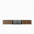 Masseno Lowboard VAREN 300 cm TV-Schrank mit 3 T&uuml;ren Schwarz